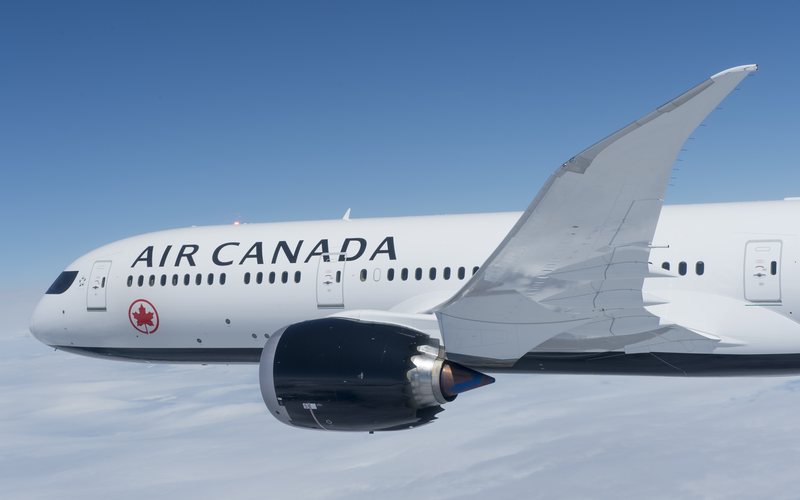 O Boeing 787-9 da Air Canada voa para o Brasil em 12 frequências semanais - Divulgação