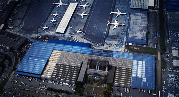 Terminal cargueiro do aeroporto de Guarulhos é o maior do país, com 99.000 metros quadrados - Divulgação