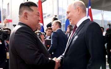 A visita oficial de Kim Jong-un à Rússia despertou preocupação internacional - Gabinete da Presidência da Rússia/Divulgação