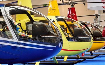 Robinson levou todos seus modelos em produção para a AERO Friedrichshafen 2024 - Redes Sociais