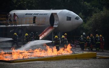 Exercícios atendem ao disposto no Rbac-153, da Agência Nacional de Aviação Civil - Fábio Nunes/Prefeitura de Guarulhos