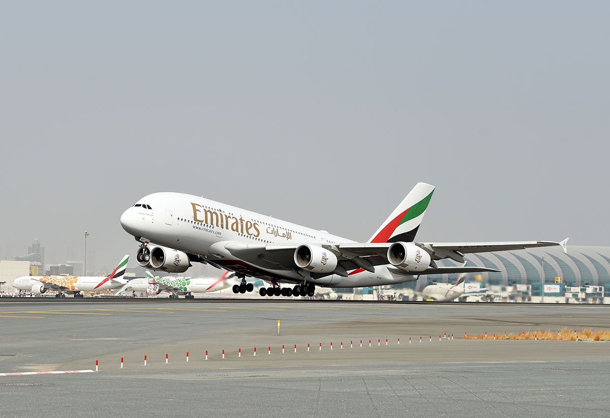 Airbus A380 da Emirates Airline em Dubai