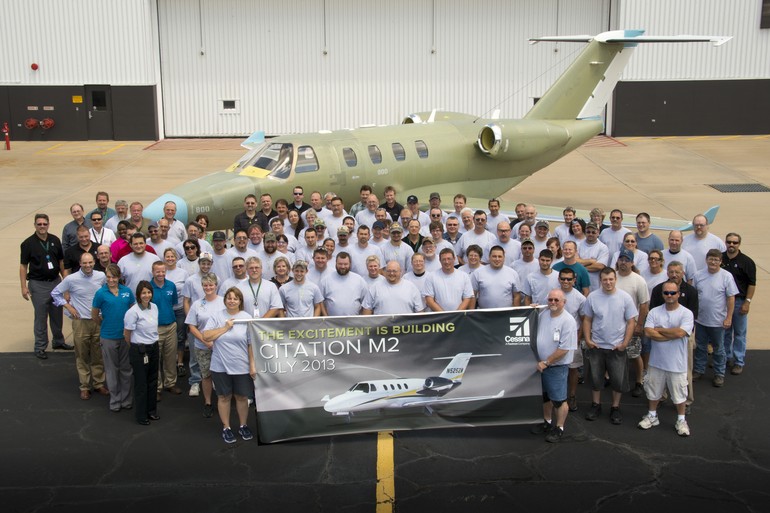 Primeiro Cessna Citation M2 deixa linha de produção