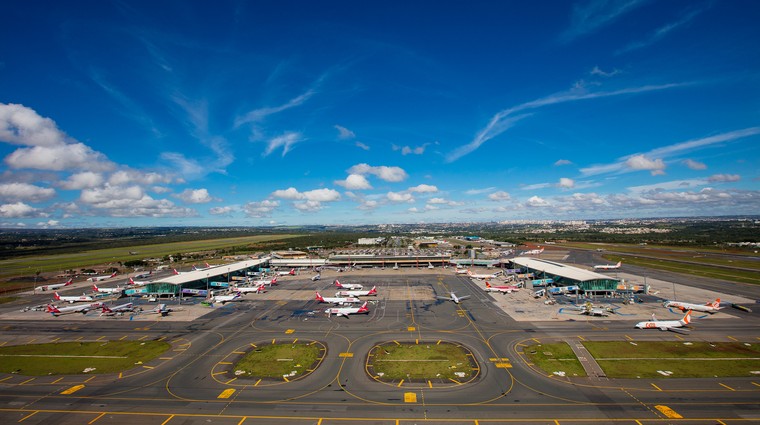 Vista aérea do aeroporto de Brasília