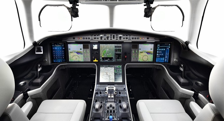 Cockpit do novo Dassault Falcon 6X