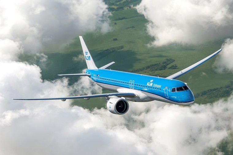 Embraer E195-E2 da KLM em voo