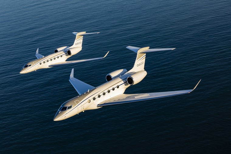 Gulfstream G500 e G600 em voo