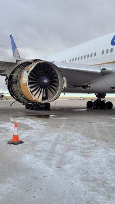 PW4000 do 777 após a explosão em voo