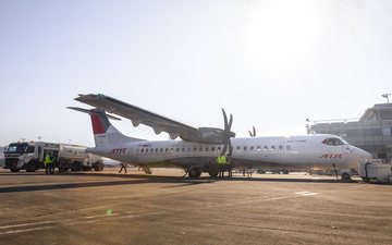 Imagem ATR faz voos com combustível sustentável em um dos motores