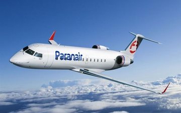 Rotas serão operadas pelo Canadair CRJ-200 da Paranair, para até 50 passageiros - Divulgação