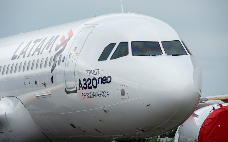 Com consumo 20% menor de combustível, Airbus A320neo está alinhado com a estratégia do grupo Latam - Divulgação