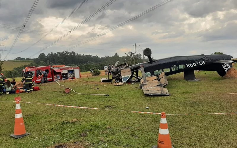 Foi o segundo acidente envolvendo paraquedistas na região em dez dias - Prefeitura de Boituva/Divulgação