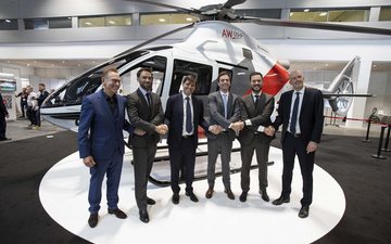 A Léman Aviation assinou um contrato para a compra de dez helicópteros do modelo AW09 - Leonardo/Divulgação