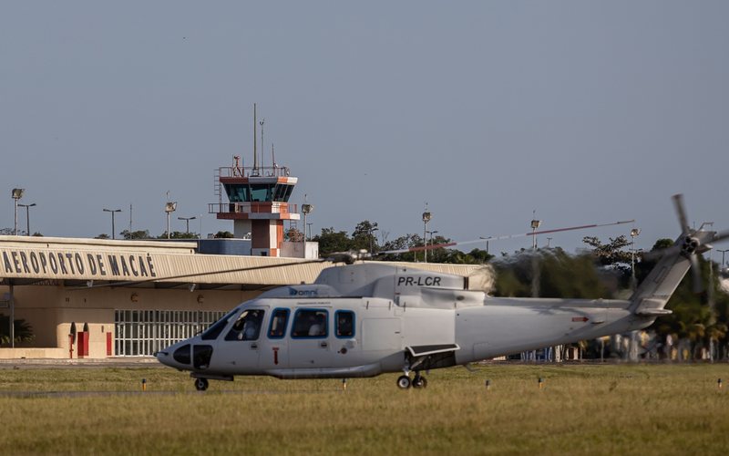 A operação offshore, feita por helicópteros, continuará normalmente durante as obras - Rui Porto Filho