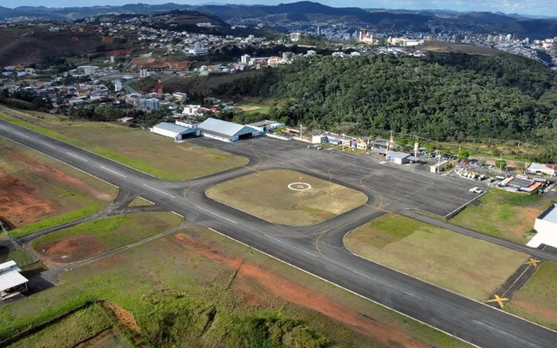 Aeroporto da Serrinha recebe voos da aviação geral e executiva - Prefeitura de Juiz de Fora/Divulgação.