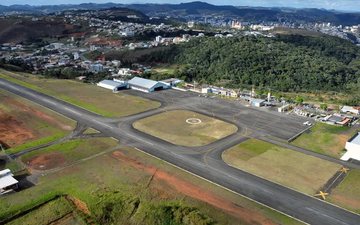 Aeroporto da Serrinha recebe voos da aviação geral e executiva - Prefeitura de Juiz de Fora/Divulgação.