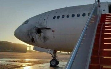 Imagem Ataque contra aeroporto no Iraque danifica avião comercial