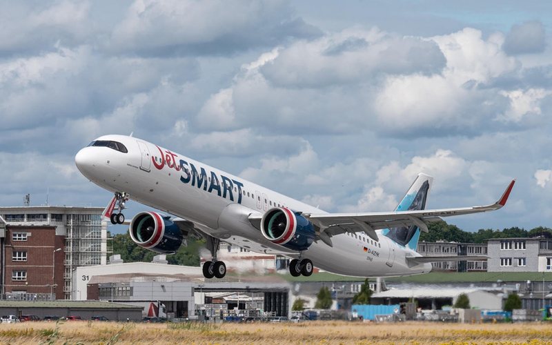 JetSmart possui encomenda para mais de 100 aeronaves da Airbus - Divulgação