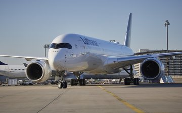 O Airbus A350 da Lufthansa faz três voos semanais para o Brasil - Lufthansa/Divulgação