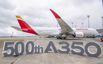 Aeronave foi entregue à Iberia em cerimônia organizada pelo fabricante - Airbus/Divulgação