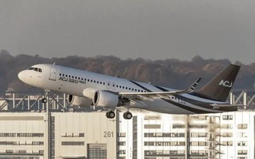 São três aviões executivos da família ACJ320neo, da Airbus, com opções para mais seis unidades - Airbus