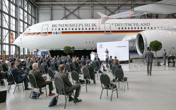 Imagem Governo alemão recebe seu primeiro Airbus A350 VIP