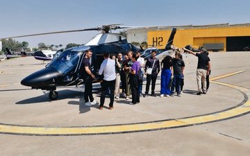 Visita de estudantes permitiu interação sobre a importância de habilidades técnicas na carreira de engenharia na aviação - Fabio Barros