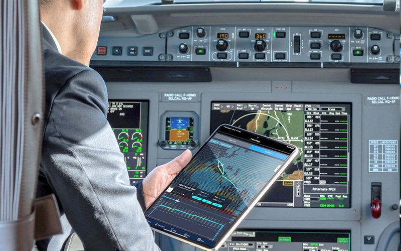 O aplicativo estará disponível inicialmente no novo Falcon 6X extra widebody twinjet - Dassault Aviation/Divulgação