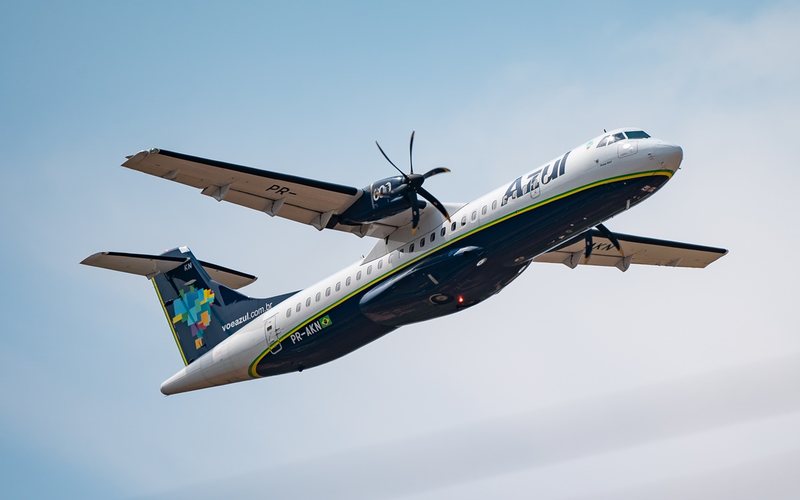 Os voos serão operados pelo ATR 72-600, para até setenta passageiros - Azul Linhas Aéreas