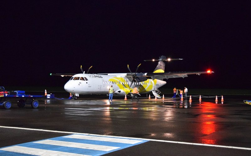 Os voos, em parceria com a Latam, serão realizados pelo ATR 72-600, com capacidade para até 68 passageiros - Socicam/Divulgação
