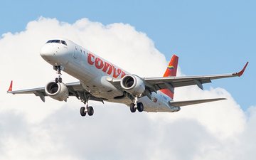 Os voos serão operados pelo Embraer E190, para até 104 passageiros - Divulgação