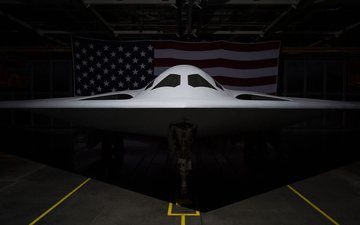 Apenas imagens frontais foram lberadas, talvez paranão revelar muitos detalhes do ousado projeto - Northrop Grumman