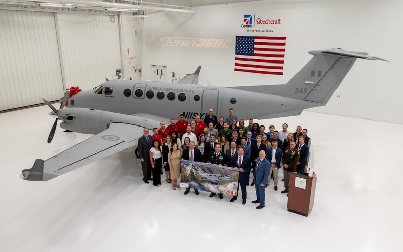 Força Aérea do Peru recebe a primeira de duas aeronaves Beechcraft King Air 360CHW equipadas para evacuação aeromédica em missões especiais - Divulgação