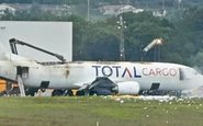 Boeing 737 cargueiro pegou fogo no aeroporto de Guarulhos