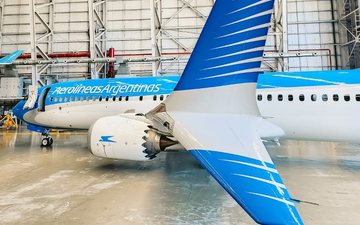 A aeronave estava estocada nos Estados Unidos desde junho de 2019 - Aerolineas Argentinas/Divulgação