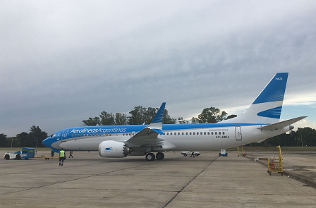 Os Boeing 737 MAX da Aerolíneas Argentinas estão configurados com 170 assentos - Divulgação