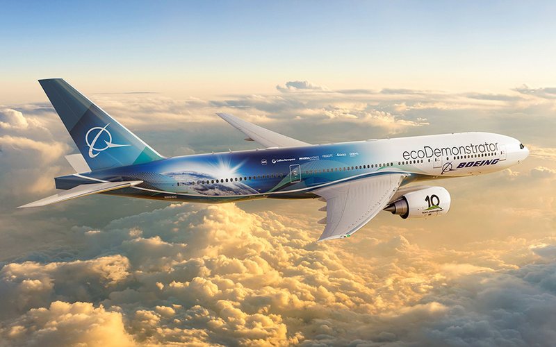 El nuevo ecoDemonstrator 2022 se basa en un Boeing 777-200ER que probará tecnologías ambientalmente responsables - Boeing