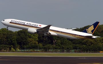 A aeronave da Singapore Airlines seguia de Londres para Cingapura - Divulgação