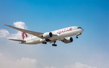 Voo QR017 da Qatar Airways seguia a rota entre Doha e Dublin, na Irlanda e sofreu turbulência severa enquanto sobrevoava a Turquia - Divulgação