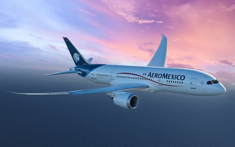 A Aeromexico voltou a conectar a capital mexicana e Tóquio com o Boeing 787-8 - Divulgação