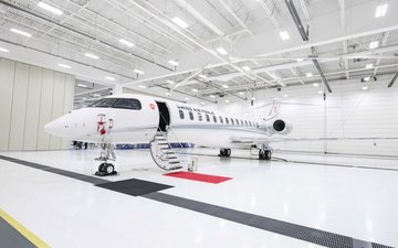 A entrega da aeronave foi concluída em dezembro e o primeira operação pela Federal Air Transport Service já está agendada - Bombardier