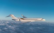 O Bombardier Global 7500, uma das aeronaves que estará no evento, tem um alcance de 7.700 milhas náuticas (14.260 km) - Divulgação