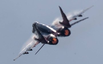 Su-35 russo perseguia outro caça ucraniano quando foi derrubado por um MiG-29 - Divulgação
