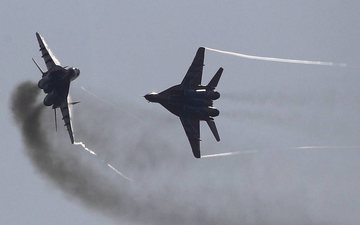Antes da guerra a força aérea da Ucrânia era composta principalmente por caças MiG-29, Su-27, Su-24 e Su-25 - Divulgação