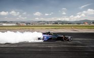 Piloto Felipe Drugovich, da Andretti Formula E, acelerou o carro GEN3 Evo na pista do aeroporto de Guarulhos - Fórmula E