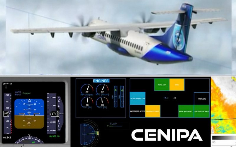 Animação divulgado pelo Cenipa mostra os dados armazenados no FDR do ATR72 da Voepass que caiu em 9 de agosto deste ano - Reprodução Cenipa