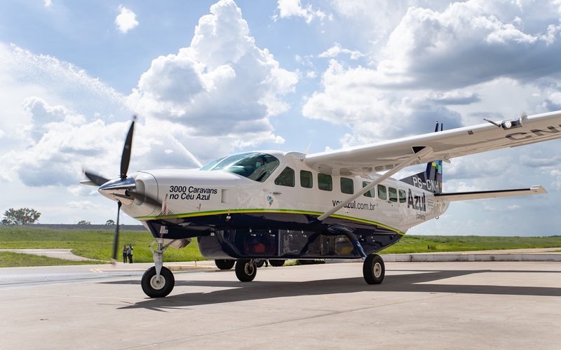 Os voos entre Jacarepaguá e Campinas serão feitos pelo Cessna 208 Grand Caravan da Azul Conecta - Divulgação