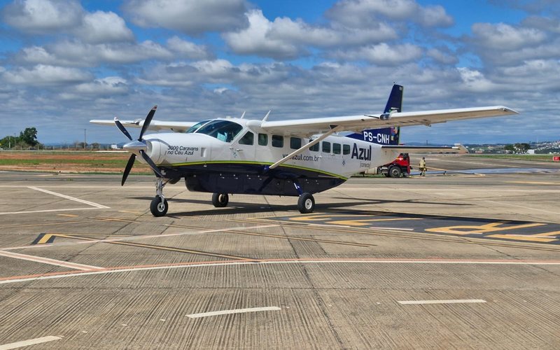 Os voos serão operados pelo Cessna 208 Grand Caravan, para até nove passageiros - Azul Linhas Aéreas