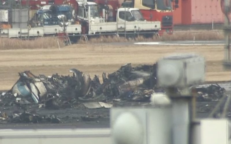 Os cinco mortos na colisão com o Airbus A350 estavam a bordo do Dash-8 da Guarda Costeira do Japão - Reprodução/Redes Sociais