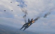 Após a colisão entre dois EA-18G Growler, os quatro tripulantes ejetaram em segurança - IA